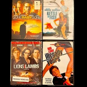4 Movies! DVDs Gone Baby Gone, Lions for Lambs, Kettle of Fish & illegally yours